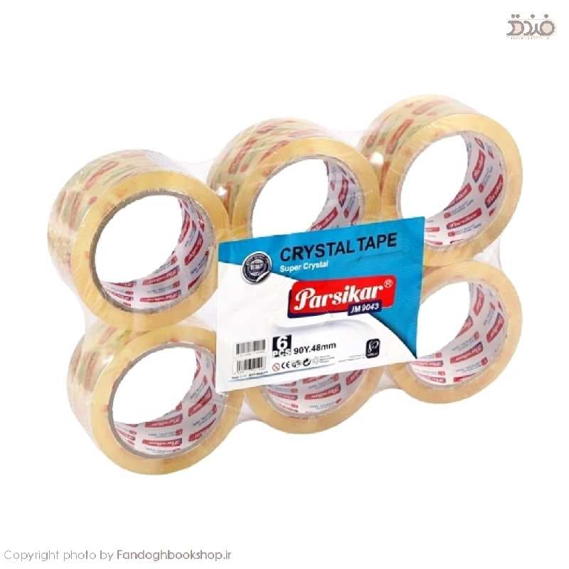 چسب نواری پهن 5 سانتی پارسیکار بسته 6 عددی