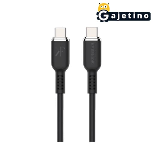 کابل شارژ دو سر تایپ سی کی اف سنیور مدل 60 وات KF Senior S90 Type-C to Type-C Cable | گجتینو