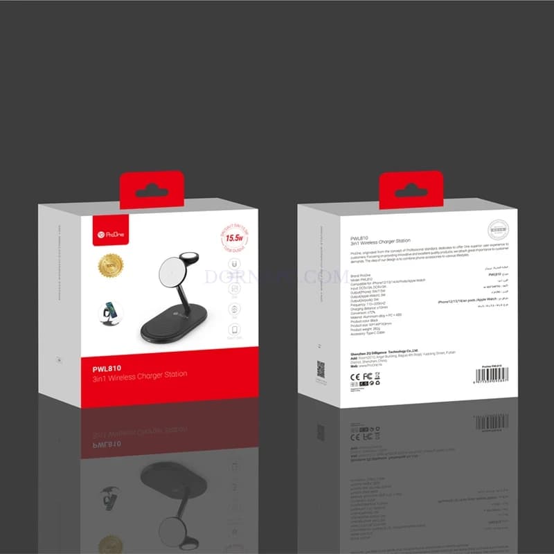 شارژر بی‌سیم پرووان مدل ProOne PWL810 | شارژر 3 کاره موبایل، ایرپاد و اپل واچ — تصویر ۵