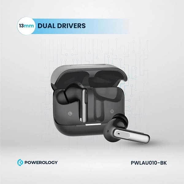 هدفون بیسیم Powerology 6 Mic Hybrid ANC + ENC — تصویر ۵