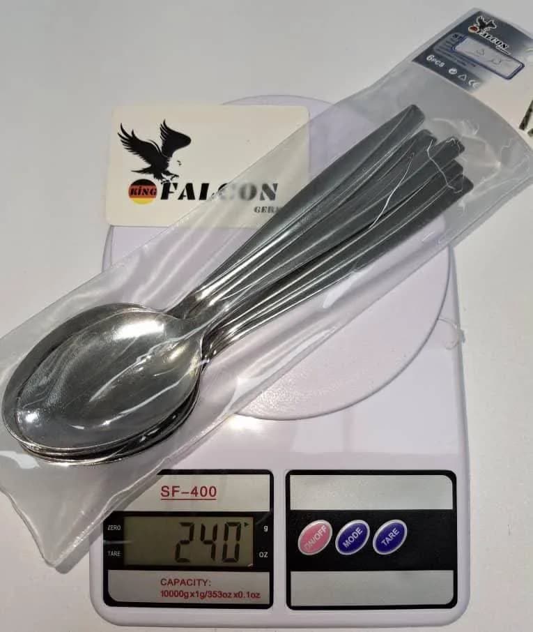 قاشق غذا ۶ عددی برند Falcon کد ۵ — تصویر ۲