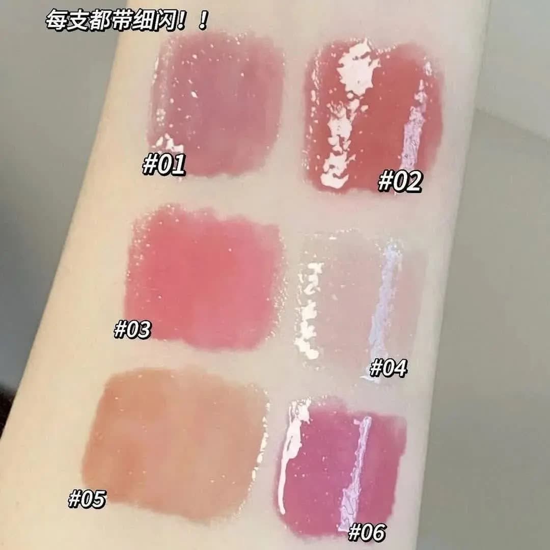 لیپ گلاس جی جی بیر GeGe Bear مدل Solid Lip Gloss سر قلبی شاین دار پک ۳ عددی — تصویر ۶