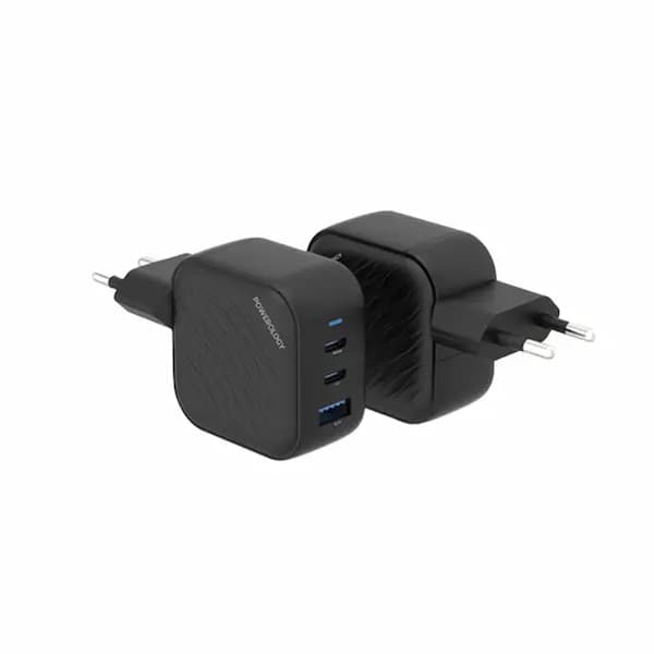شارژر دیواری Powerology GaN Ultimate – دو پورت PD65W + USB-A 36W با فناوری GaN — تصویر ۲