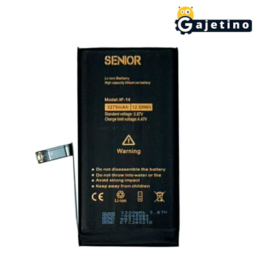 باتری آیفون 14 کی اف سنیور KF Senior iPhone 14 Battery همراه 6 ماه گارانتی تعویض | گجتینو — تصویر ۳