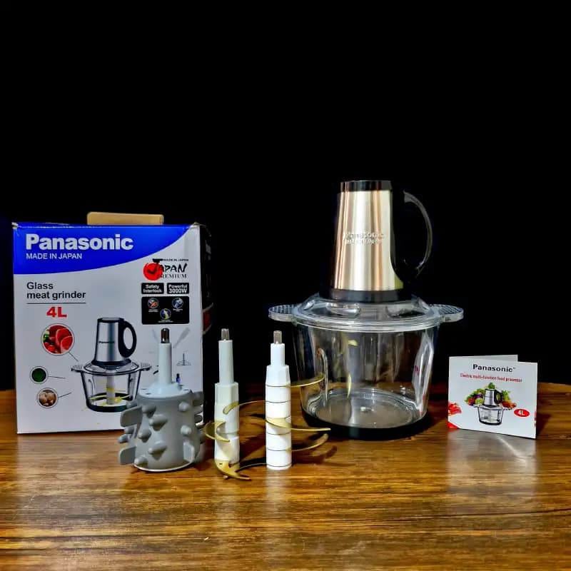 خردکن تک کاسه پاناسونیک ژاپن ۴ لیتری مدل glass meat grinder 4L — تصویر ۳