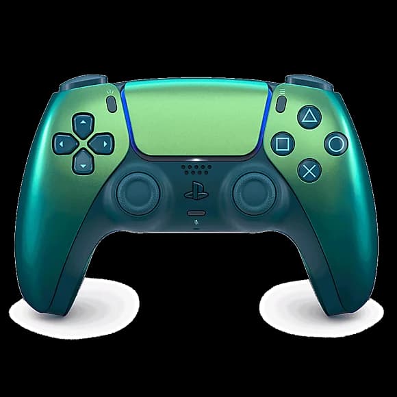 دسته PS5 سبز کروم