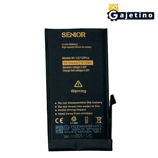 باتری آیفون 12 کی اف سنیور KF Senior iPhone 12 Battery همراه 6 ماه گارانتی تعویض | گجتینو — تصویر ۳