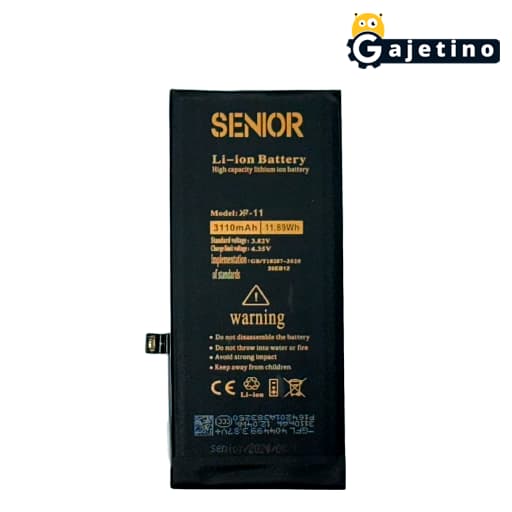 باتری آیفون 11 کی اف سنیور KF Senior iPhone 11 Battery همراه 6 ماه گارانتی تعویض | گجتینو — تصویر ۳