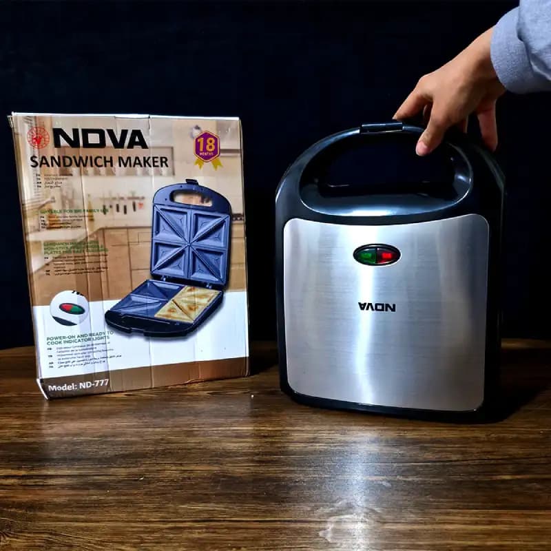اسنک ساز تک کاره ندوا NDVA sandwich maker مدل ND-777 — تصویر ۴