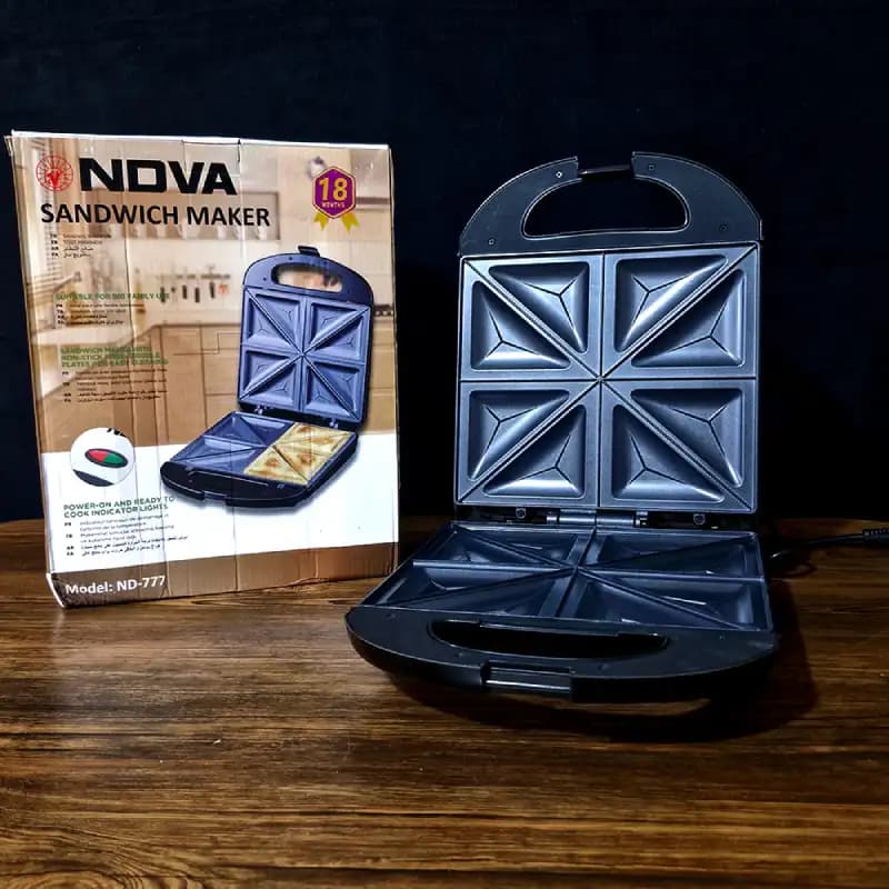 اسنک ساز تک کاره ندوا NDVA sandwich maker مدل ND-777 — تصویر ۲