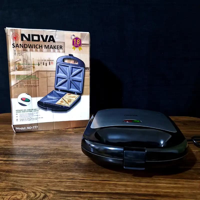 اسنک ساز تک کاره ندوا NDVA sandwich maker مدل ND-777 — تصویر ۳