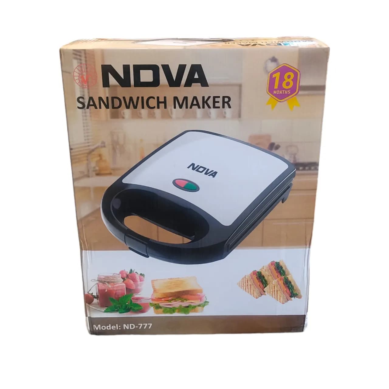 اسنک ساز تک کاره ندوا NDVA sandwich maker مدل ND-777 — تصویر ۶