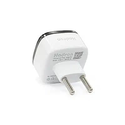 تبدیل ۳ به ۲ برق هادرون مدل A10E | HADRON A10E Power Plug Adapter