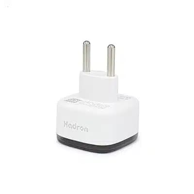 تبدیل ۳ به ۲ برق هادرون مدل A10E | HADRON A10E Power Plug Adapter — تصویر ۵