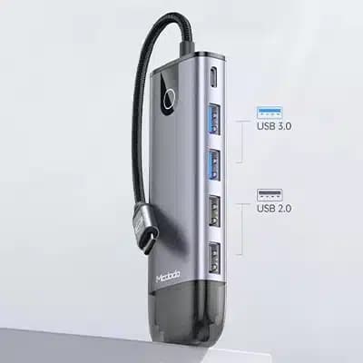 هاب تایپ سی ۱۰ پورت مکدودو مدل HU-742 | Mcdodo 10-Port USB-C Hub HU-742 — تصویر ۵