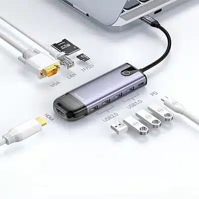 هاب تایپ سی ۱۰ پورت مکدودو مدل HU-742 | Mcdodo 10-Port USB-C Hub HU-742 — تصویر ۶