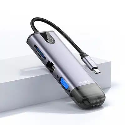 هاب تایپ سی ۱۰ پورت مکدودو مدل HU-742 | Mcdodo 10-Port USB-C Hub HU-742 — تصویر ۲