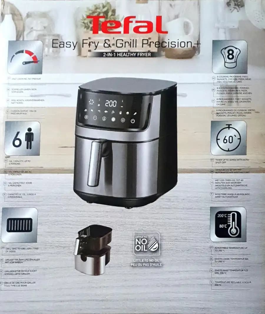 سرخ کن بدون روغن تفال ۱۲ لیتری مدل air fryer and grill by tefal — تصویر ۸