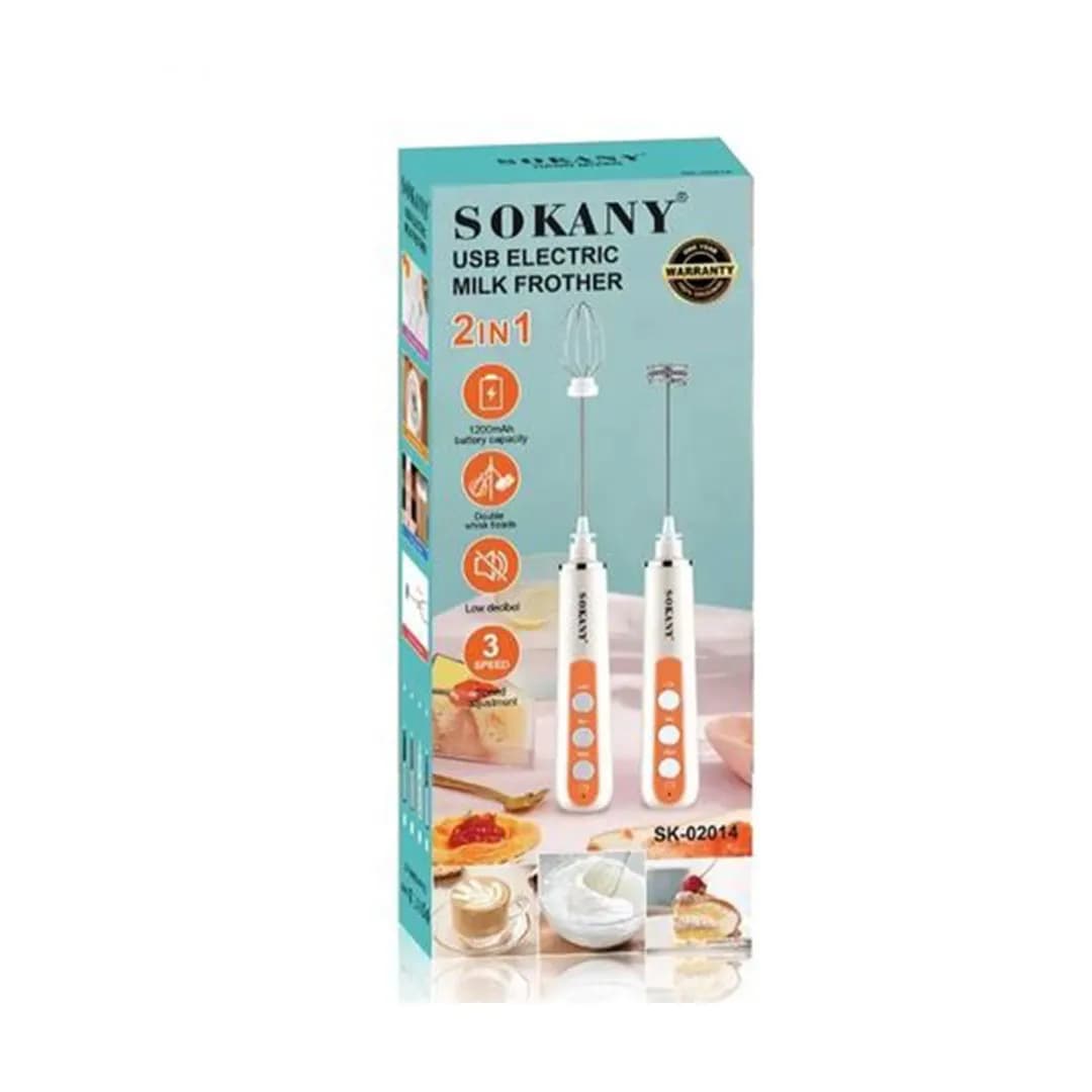 فوم ساز و همزن شارژی سوکانی مدل SOKANY SK-02014 — تصویر ۳