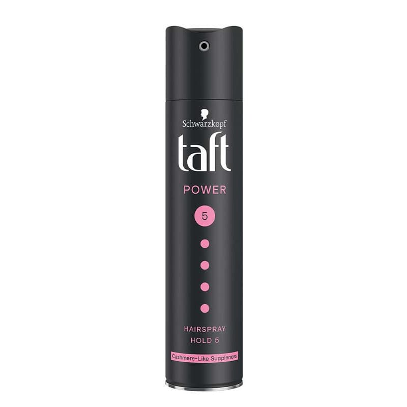 اسپری حالت دهنده مو تافت Taft سری Power مدل Cashmere شماره 5 (نقطه صورتی) حجم 250 میلی لیتر
