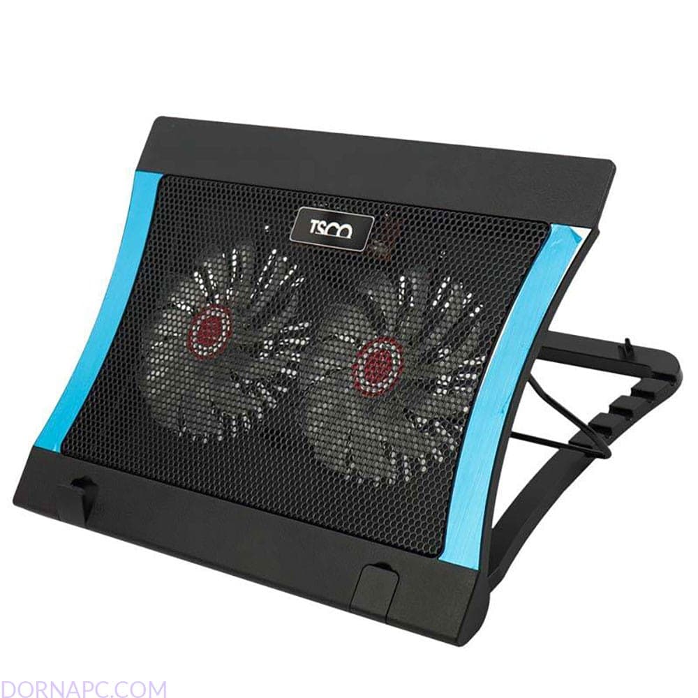 فن خنک کننده لپ تاپ تسکو مدل TSCO TCLP 3101 | کول پد دو فن با LED مناسب لپ تاپ 10 تا 15.6 اینچ