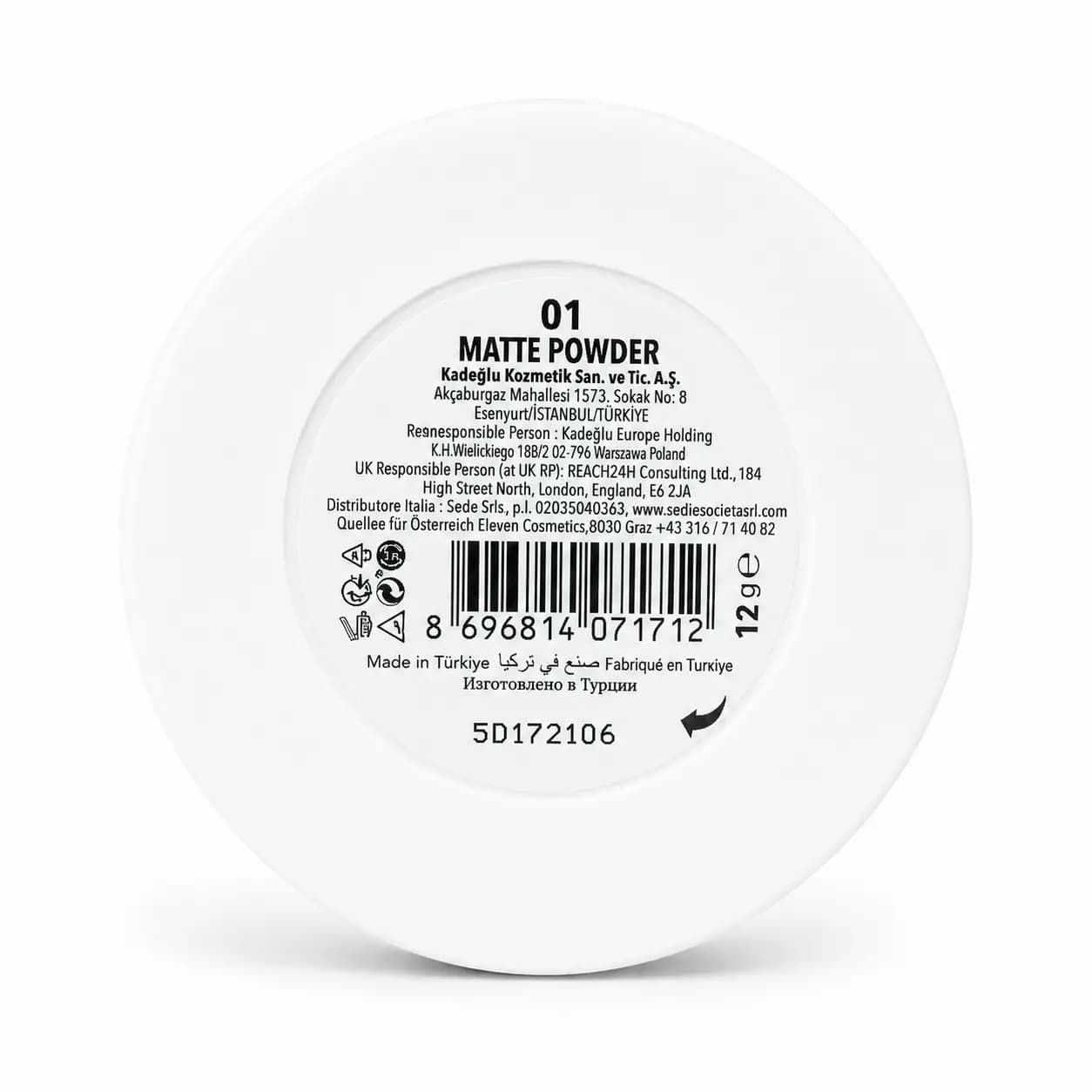 پنکک مات گابرینی مدل Matte Powder اصل وزن ۱۲ گرم — تصویر ۴
