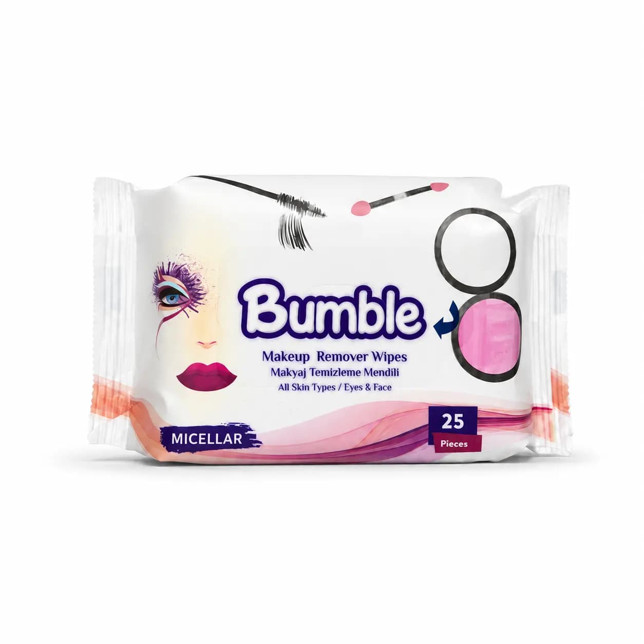 دستمال مرطوب بامبل Bumble مدل Micellar تعداد 25 عدد