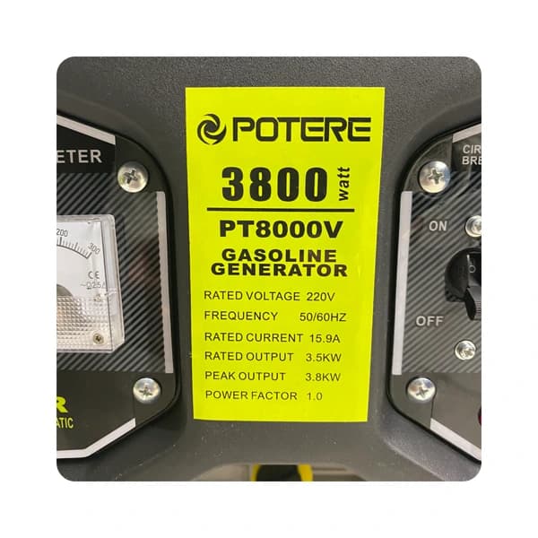 موتور برق پوتر 3.5 کیلووات مدل pt8000v — تصویر ۱۱