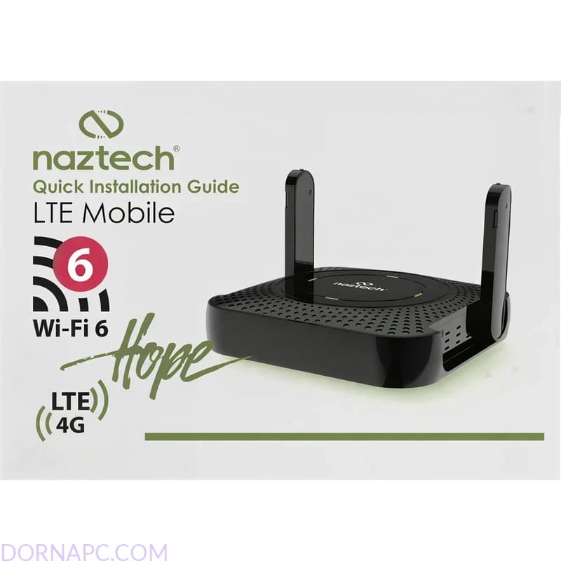 مودم رومیزی و همراه NAZTECH HOPE 4G مشکی | Wi-Fi 6 — تصویر ۳