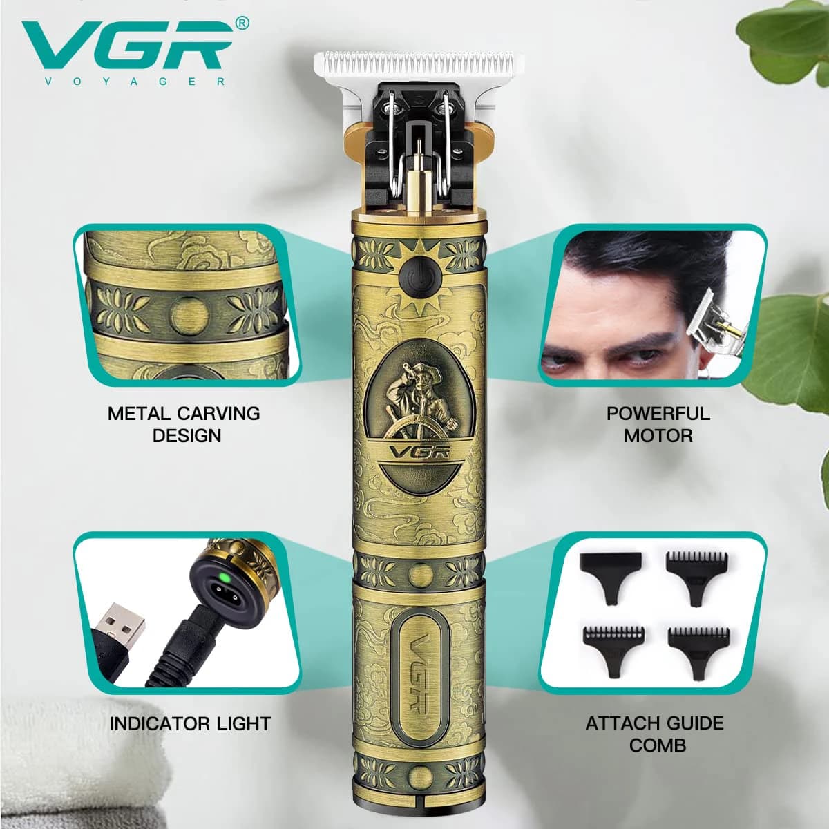 ماشین اصلاح مو حجم زن مدل VGR V-085 — تصویر ۴