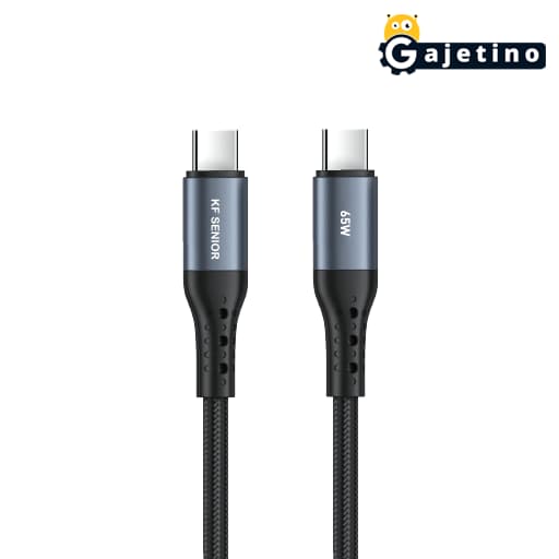 کابل شارژ دو سر تایپ سی کی اف سنیور مدل KF Senior S89 Type-C To Type-C Cable | گجتینو