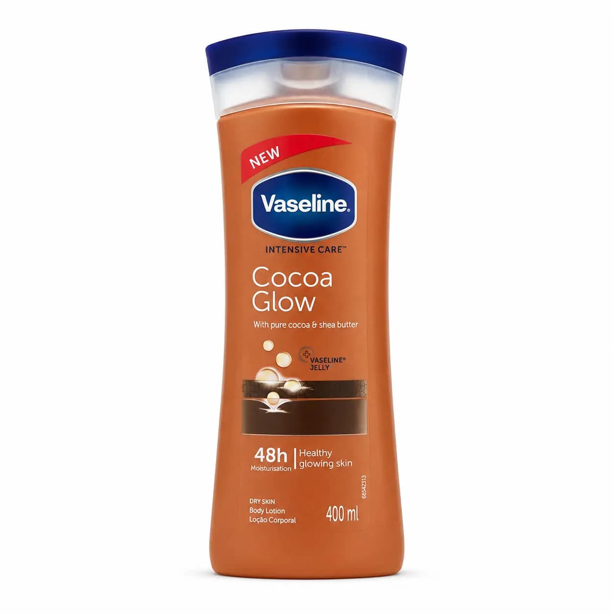 لوسیون بدن کاکائویی وازلین Vaseline مدل Cocoa Glow حجم ۴۰۰ میل — تصویر ۲