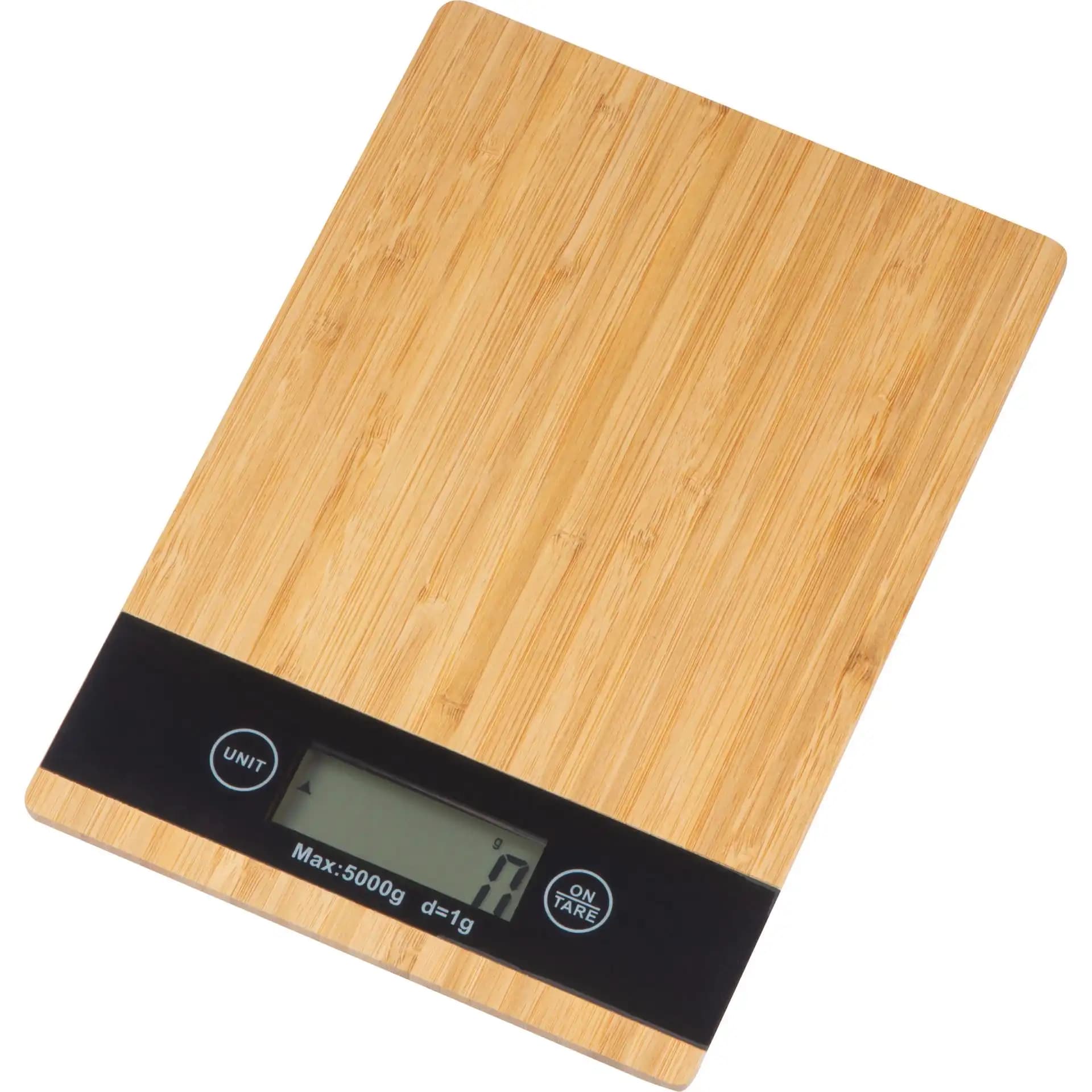 ترازوی دیجیتال آشپزخانه چوبی Eectronic Kitchen Scale مدل مستطیل