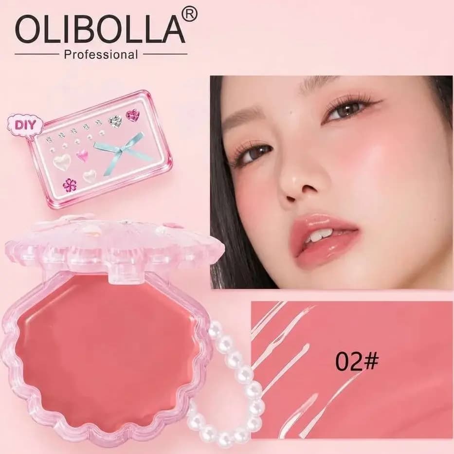 رژگونه و رژ لب کرمی اولیبولا Olibolla مدل صدفی در 4 رنگ — تصویر ۴