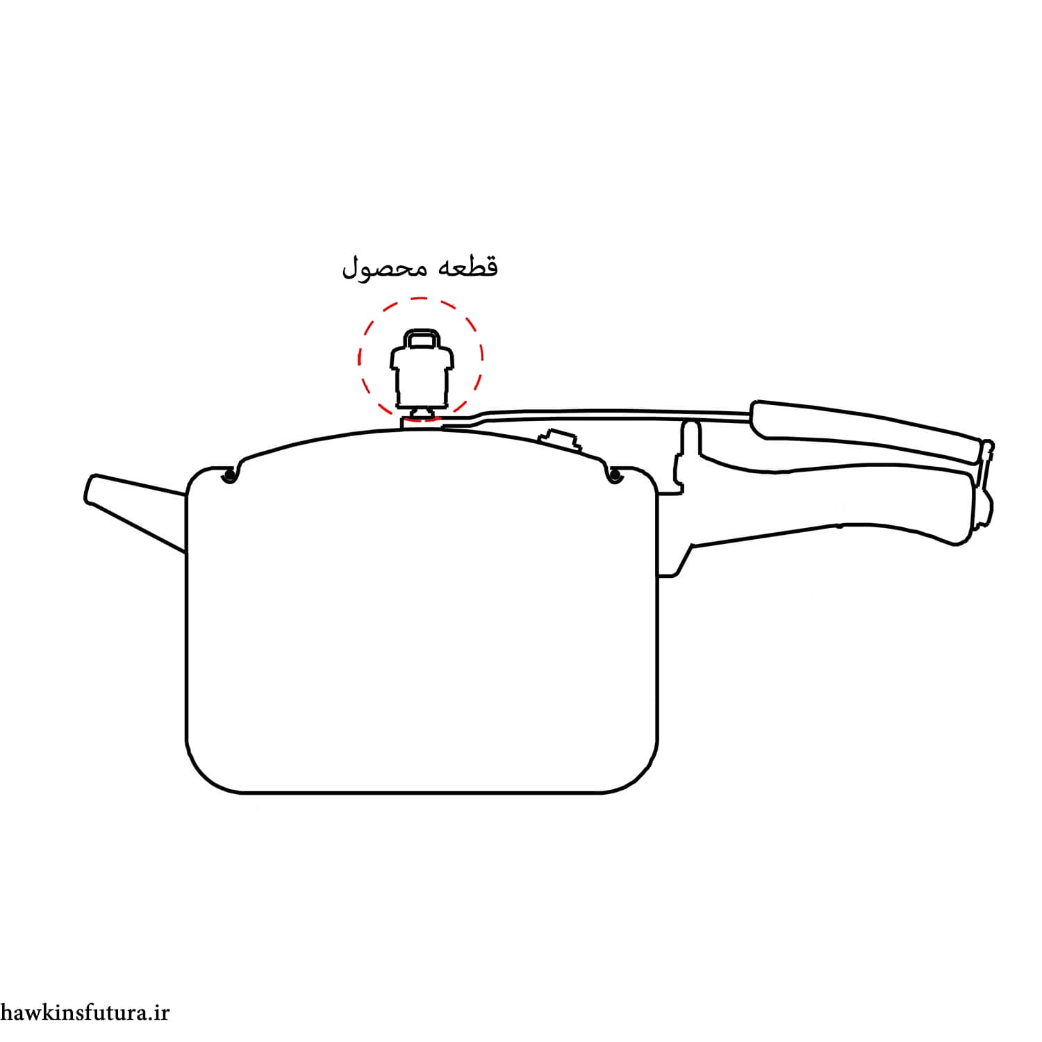 تخلیه بخار زودپز هاکینز — تصویر ۳
