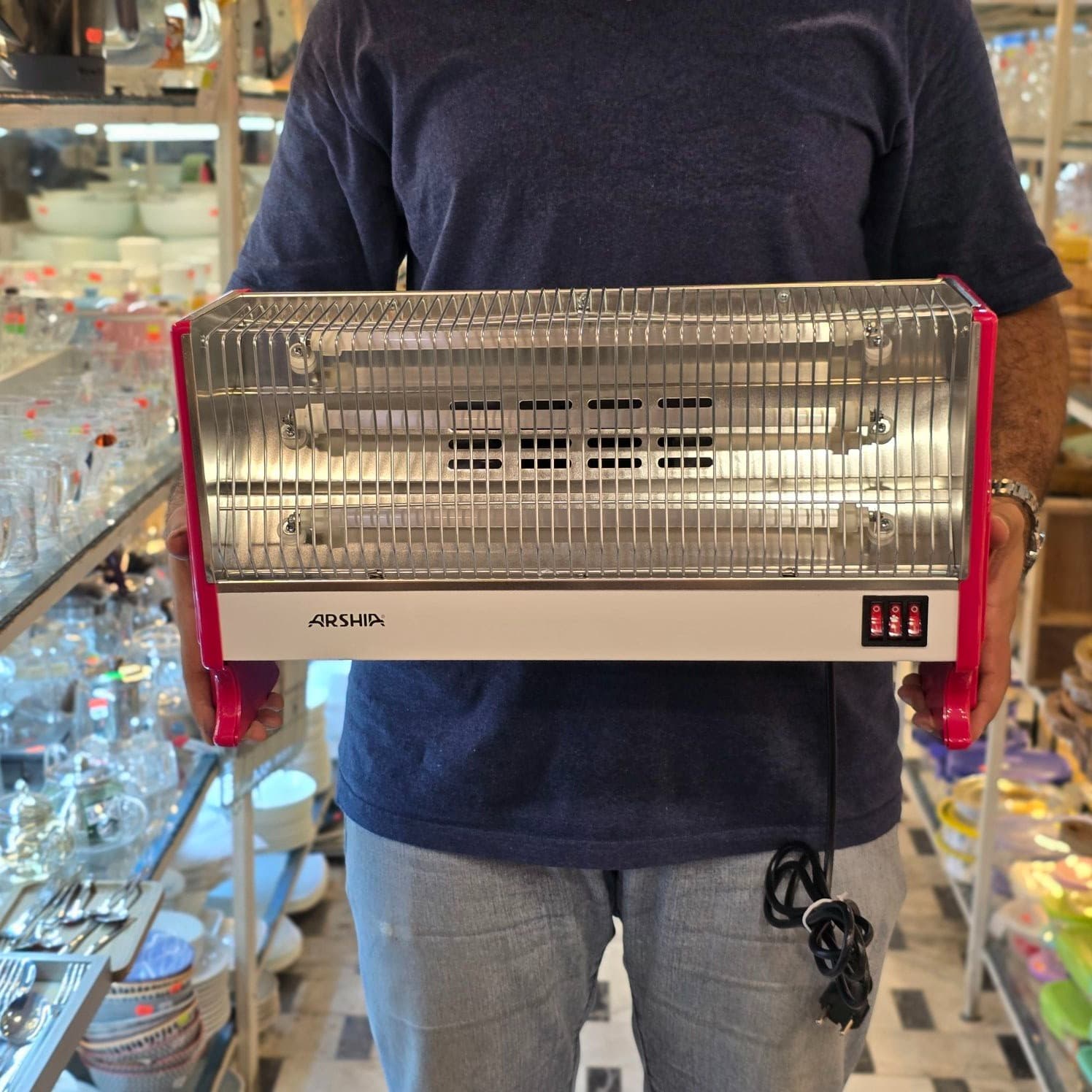 بخاری برقی ارشیا فن دار کد 1261 رنگبندی — تصویر ۸