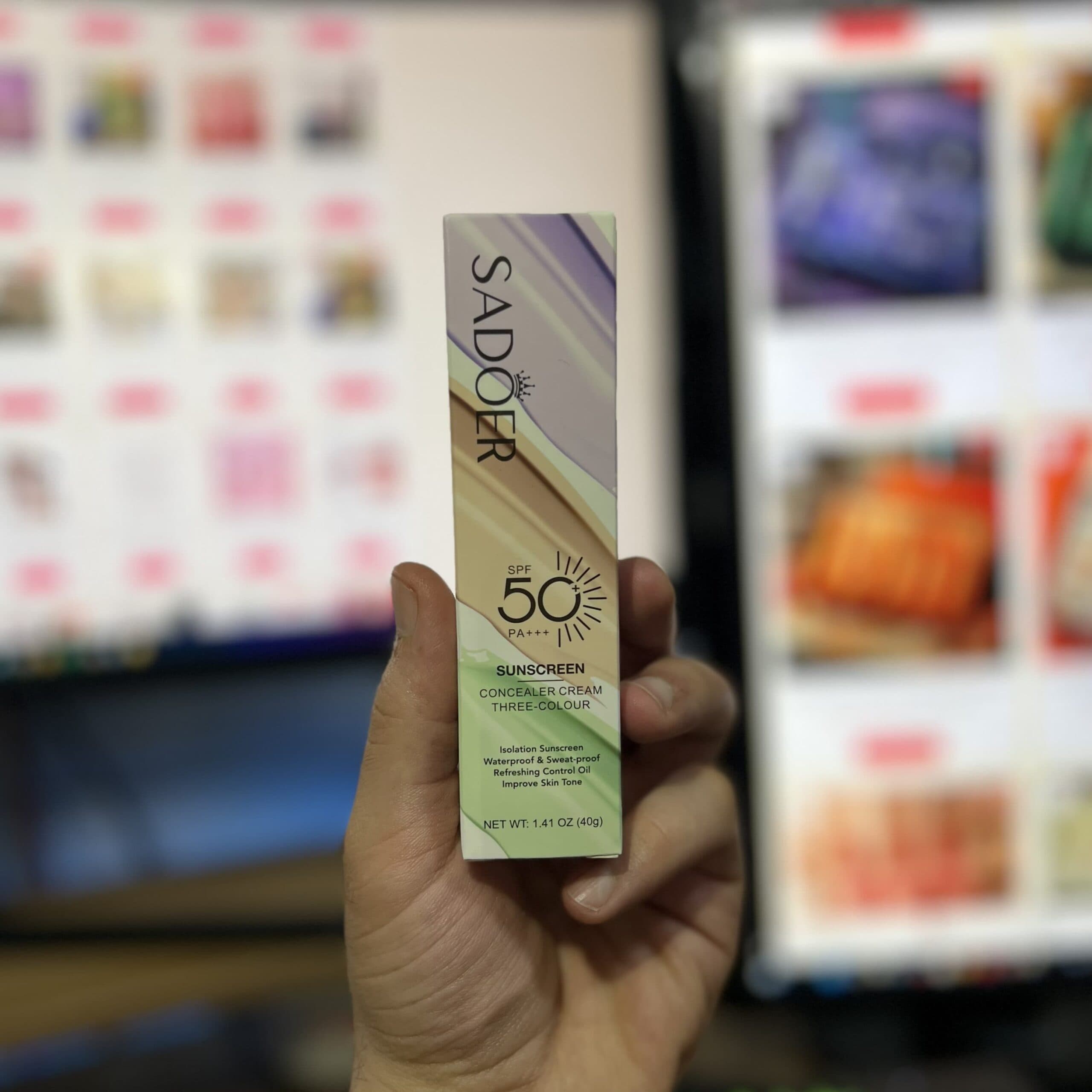 پرایمر رنگین کمانی حاوی ضد آفتاب SPF50 سادور Sadoer — تصویر ۲