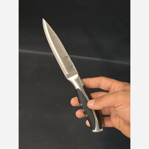 سرویس کارد و ساطور بلر 9 پارچه مشکی استند چرخشی کد 526 — تصویر ۶