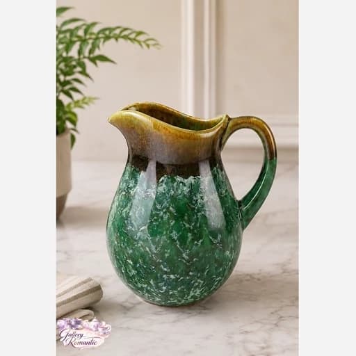 پارچ اب تک سرامیکی زمردی کد 6145