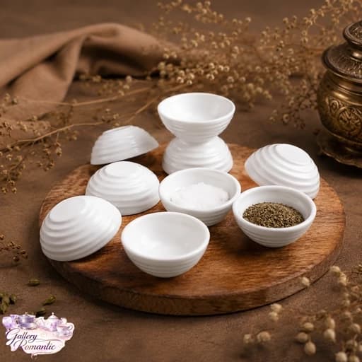 کاسه نمک کوچک ارکوپال سفید هارنا چین بسته 6 عددی