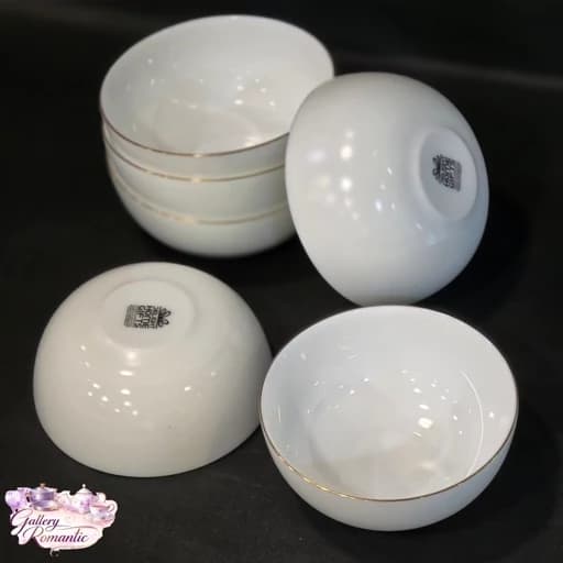 کاسه ماست سفید ارکوپال دیلایت هوم لبه طلایی مدل الگانس کد 500 بسته 6 عددی — تصویر ۲