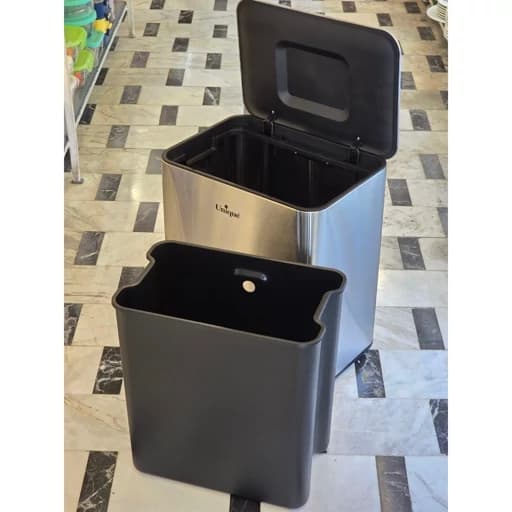 سطل زباله استیل یونیک 20 لیتر کد 4300 — تصویر ۵