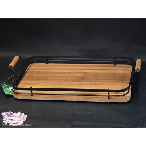 سینی چوب و فلز مفتولی kb home کد 8026 — تصویر ۲