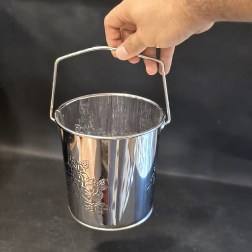 سطل استیل دسته دار مهتاک — تصویر ۴
