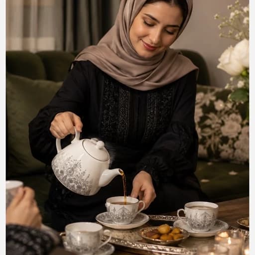 قوری چینی کف پهن الیزابت توس لب طلا — تصویر ۲