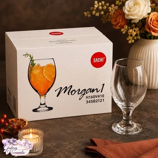 گیلاس خوری بلور ساچی مرگان کد 34sb21 بسته 6 عددی