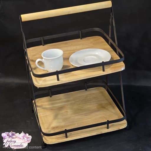 استند دو طبقه چوب و فلز راز کد 1518 — تصویر ۳