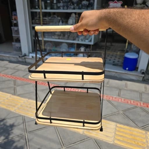 استند دو طبقه چوب و فلز راز کد 1518 — تصویر ۶