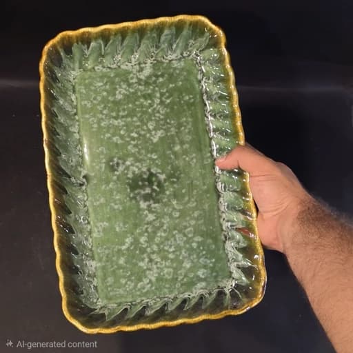 تابه تارت مستطیل سرامیکی زمردی کد 6116 — تصویر ۵