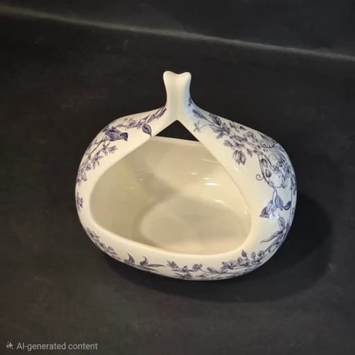سبد-شکلات خوری دسته دار چینی گلدکیش لوتوس کد 701101 — تصویر ۳